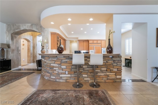 reception with arched walkways