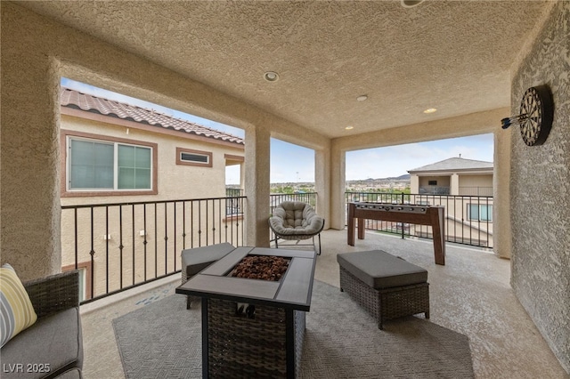 2606 Marvel Astoria St, Henderson, NV 89044 - balcony featuring an outdoor fire pit