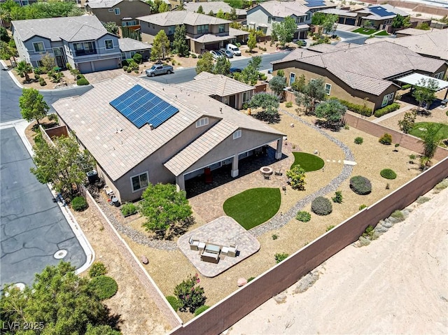 drone / aerial view with a residential view