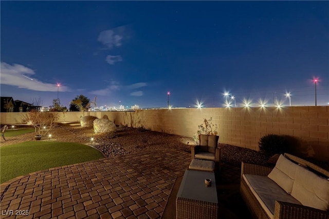view of patio / terrace featuring a fenced backyard
