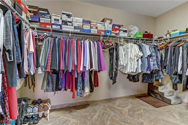 view of walk in closet