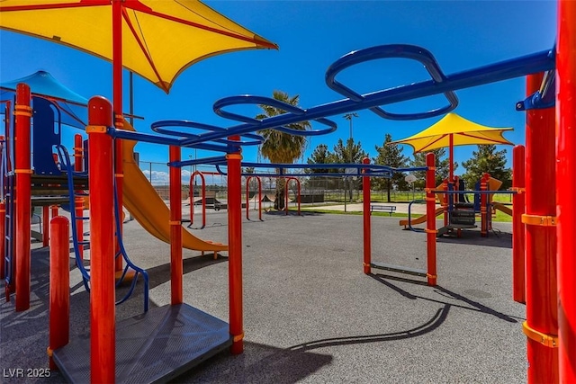 view of community jungle gym