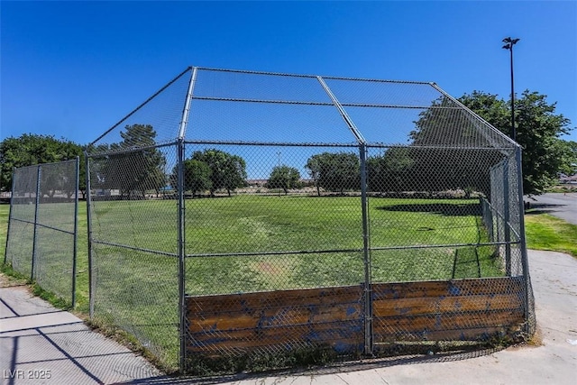 view of community with fence