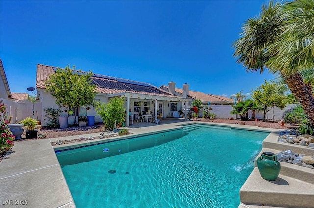 7874 Trail Boss Ct, Las Vegas, NV 89113 - view of pool featuring a patio and a fenced backyard