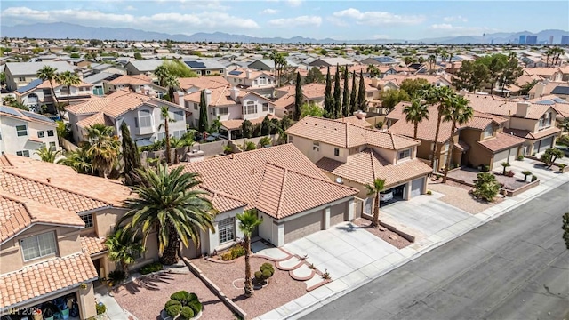 bird's eye view with a residential view
