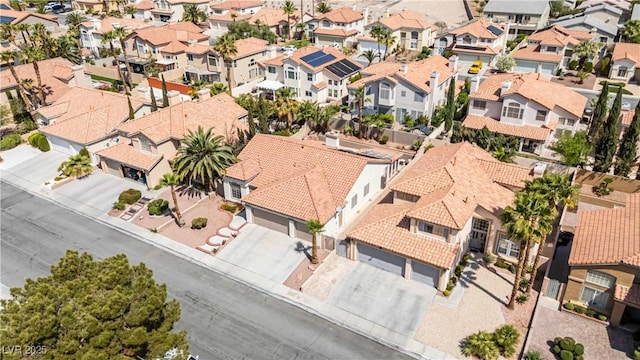drone / aerial view with a residential view