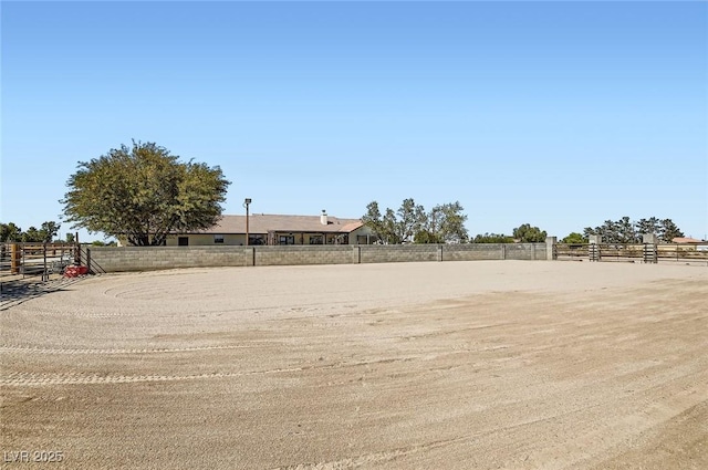 exterior space with fence
