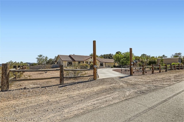 view of front of property with fence