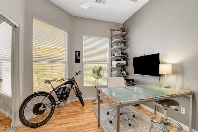 130 Twin Towers Ave, Las Vegas, NV 89123 - office featuring light wood-style flooring, baseboards, and visible vents