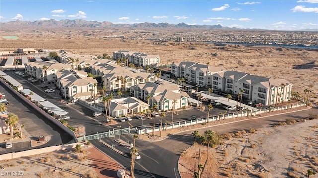 bird's eye view with a mountain view