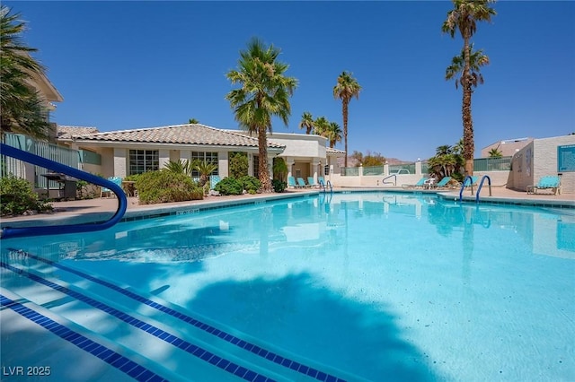 pool with fence