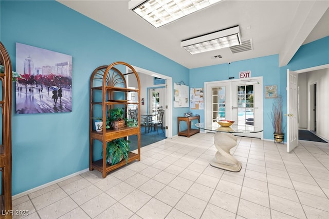3550 Bay Sands Dr Unit 2101, Laughlin, NV 89029 - entrance foyer featuring light tile patterned flooring, baseboards, visible vents, and french doors