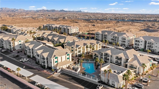 3550 Bay Sands Dr Unit 2101, Laughlin, NV 89029 - drone / aerial view with a residential view and a mountain view