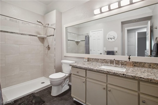 3550 Bay Sands Dr Unit 2101, Laughlin, NV 89029 - full bath featuring vanity, toilet, tiled shower, and visible vents