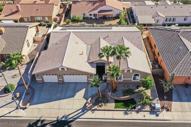 drone / aerial view with a residential view