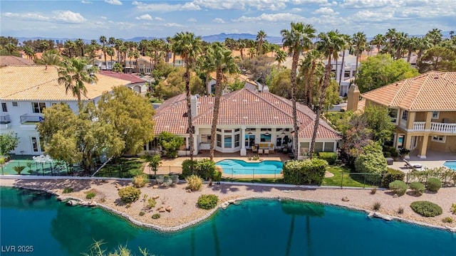aerial view featuring a residential view