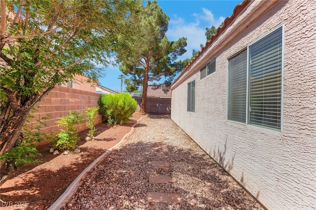 view of fenced backyard