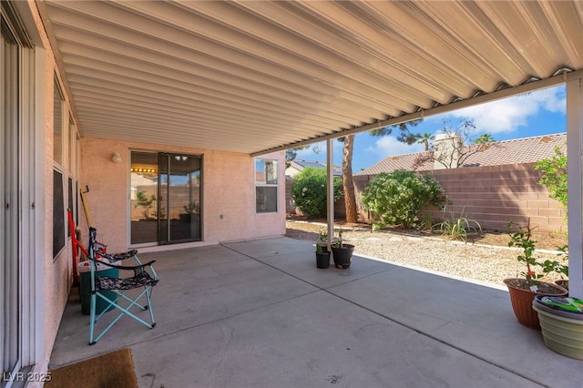 view of patio / terrace featuring a fenced backyard