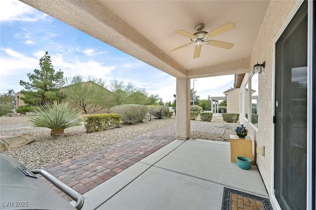 7908 House Sparrow St, North Las Vegas, NV 89084 - view of patio / terrace featuring ceiling fan