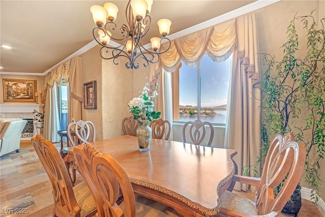 20 Via Mantova Unit 306, Henderson, NV 89011 - dining room with a chandelier and ornamental molding