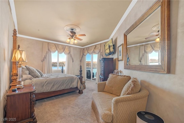 20 Via Mantova Unit 306, Henderson, NV 89011 - bedroom with carpet, ornamental molding, and ceiling fan
