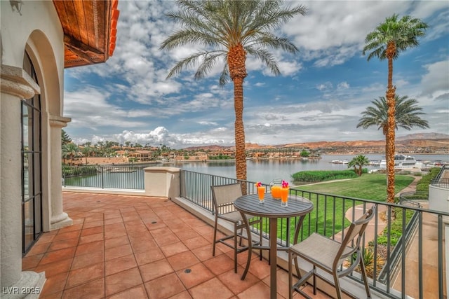 20 Via Mantova Unit 306, Henderson, NV 89011 - view of patio featuring a water view and a balcony