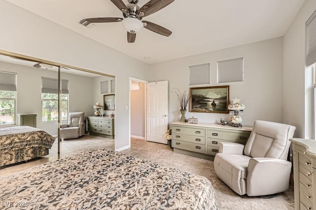 2110 King Mesa Dr, Henderson, NV 89012 - bedroom with a ceiling fan