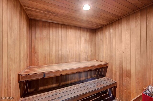 2451 N Rainbow Blvd Unit 2144, Las Vegas, NV 89108 - relaxing sauna / steam room featuring wooden walls and wooden ceiling