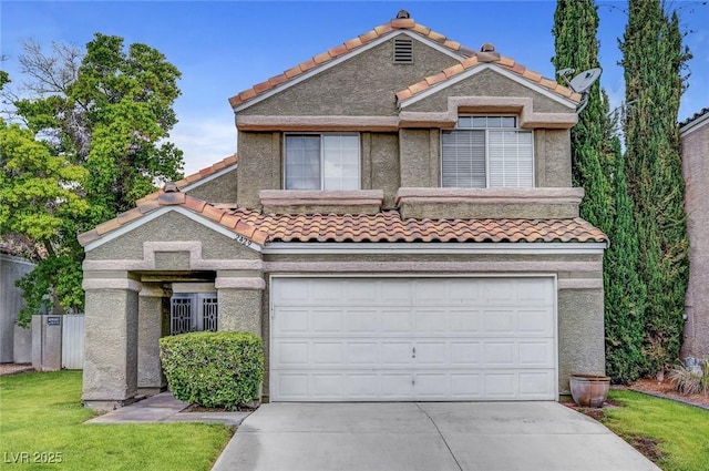 2429 Sun Shores Dr, Las Vegas, NV 89128 - view of front of home featuring a tiled roof and concrete driveway