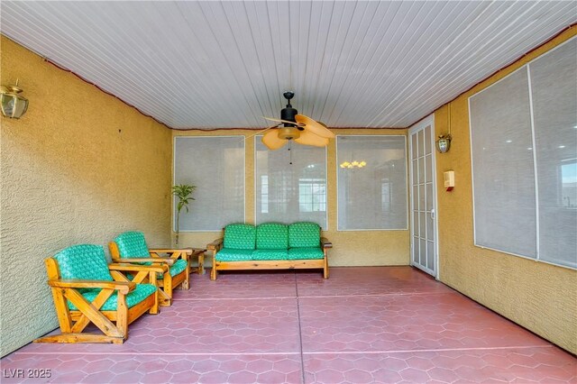 2383 Rainswept Ave, Henderson, NV 89052 - sunroom with a ceiling fan