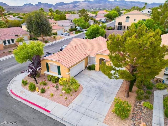 2383 Rainswept Ave, Henderson, NV 89052 - birds eye view of property with a mountain view and a residential view