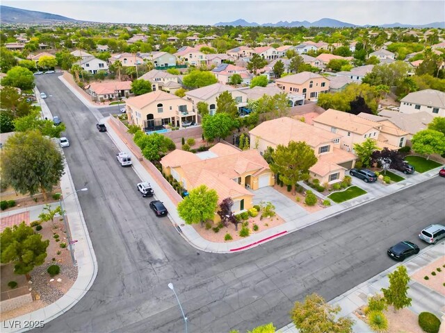 2383 Rainswept Ave, Henderson, NV 89052 - birds eye view of property with a residential view and a mountain view
