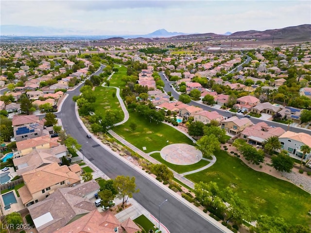 2383 Rainswept Ave, Henderson, NV 89052 - drone / aerial view with a residential view and a mountain view