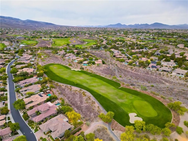 2383 Rainswept Ave, Henderson, NV 89052 - aerial view with a residential view, a mountain view, and golf course view
