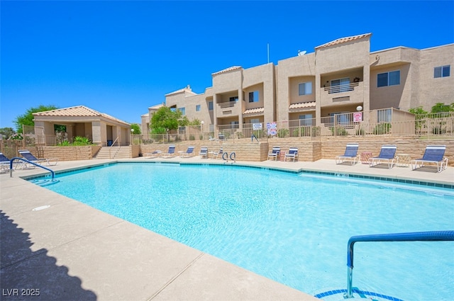 2240 Highpointe Dr Unit 203, Laughlin, NV 89029 - community pool with fence and a residential view