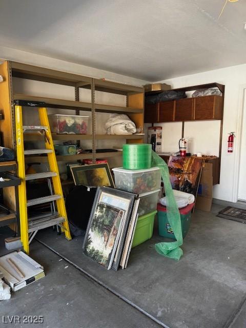 view of storage area