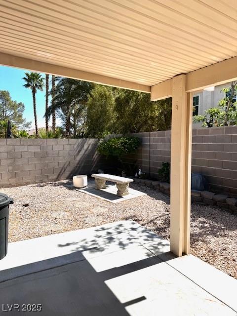 view of patio / terrace with a fenced backyard