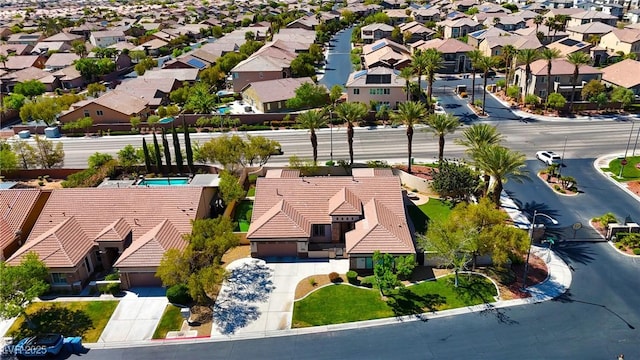 drone / aerial view with a residential view