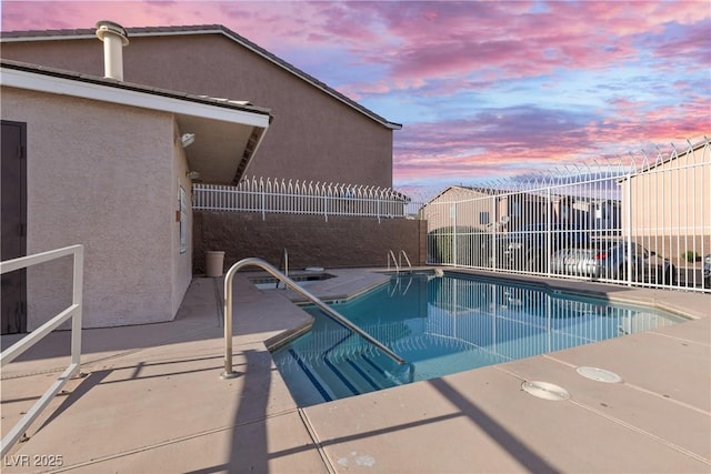 4076 Rocky Beach Dr, Las Vegas, NV 89115 - view of swimming pool with a patio area, a fenced in pool, and fence