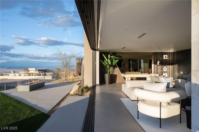 12 Chisel Crest Ct, Henderson, NV 89012 - view of patio / terrace with a fire pit