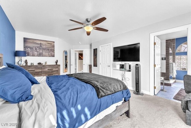 10113 Walhalla Plateau Ct, Las Vegas, NV 89148 - bedroom featuring carpet flooring, baseboards, and ceiling fan