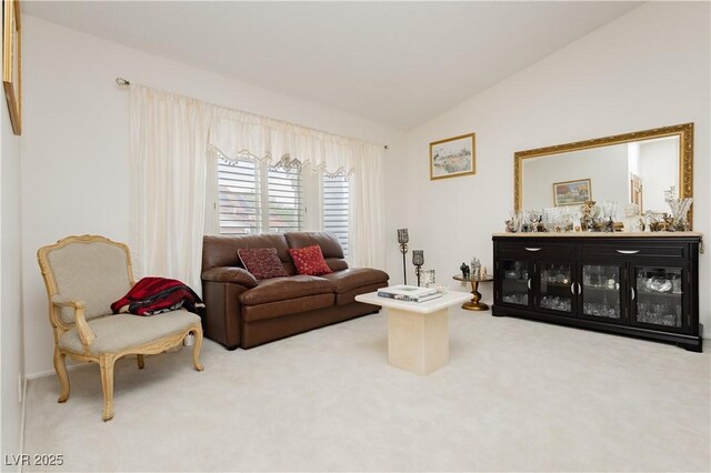 1528 Tonada Way, Las Vegas, NV 89117 - living area with lofted ceiling and carpet flooring