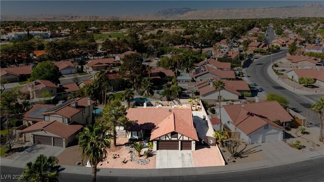 1528 Tonada Way, Las Vegas, NV 89117 - aerial perspective of suburban area featuring a mountainous background