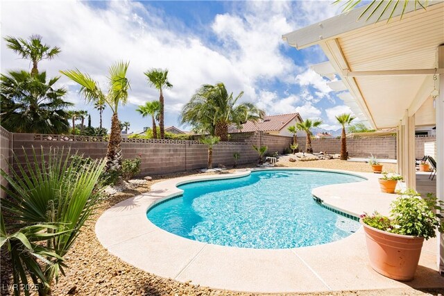 1528 Tonada Way, Las Vegas, NV 89117 - view of pool featuring a fenced backyard and a patio area