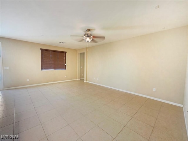 10331 Northern Hills Ave, Las Vegas, NV 89166 - spare room with baseboards, visible vents, and ceiling fan
