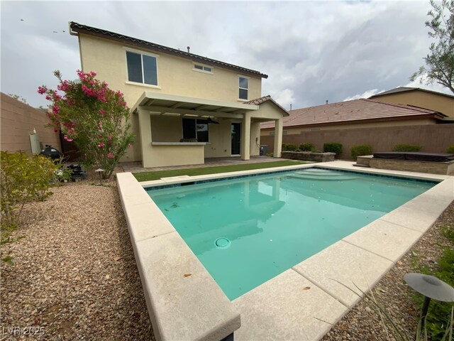 10331 Northern Hills Ave, Las Vegas, NV 89166 - view of swimming pool featuring a patio area, a fenced in pool, and a fenced backyard