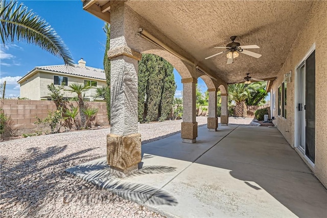 427 Rhythm St, Henderson, NV 89074 - view of patio featuring ceiling fan and a fenced backyard