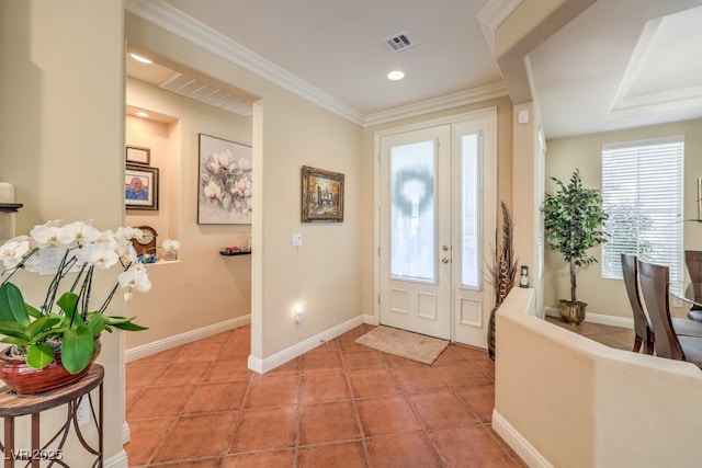 10314 Premia Pl, Las Vegas, NV 89135 - entrance foyer featuring baseboards, visible vents, and plenty of natural light