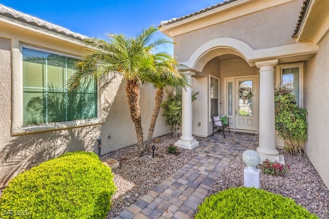 10314 Premia Pl, Las Vegas, NV 89135 - property entrance featuring stucco siding