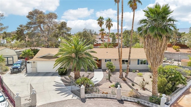 3155 Duneville St, Las Vegas, NV 89146 - ranch-style house featuring a fenced front yard, stucco siding, and driveway